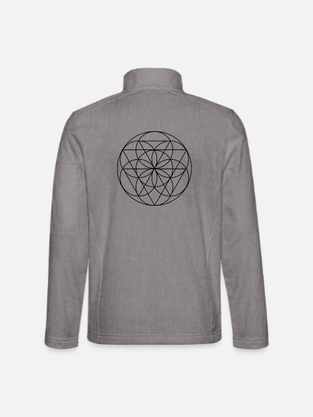 Same des Lebens - Unisex Softshelljacke - Grau meliert - Hinten
