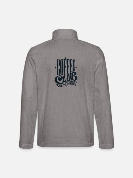 Coffee Club - Unisex Softshelljacke - Grau meliert - Hinten