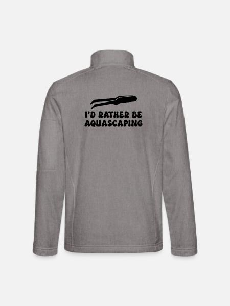 Aquarist Aquascaping - Unisex Softshelljacke - Grau meliert - Hinten