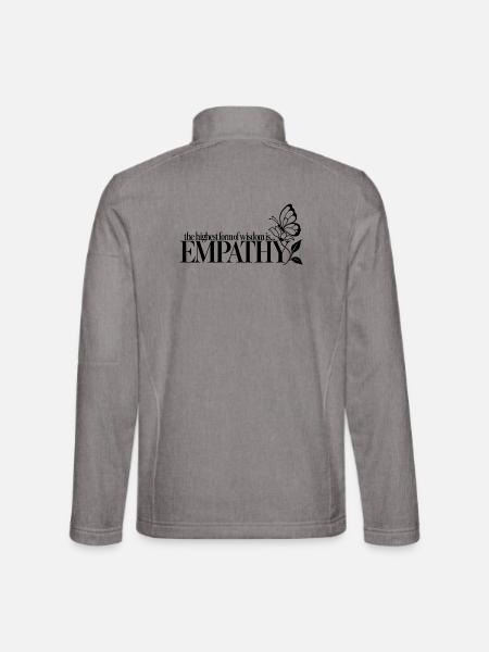 The Highest Form Of Wisdom Is Empathy - Unisex Softshelljacke - Grau meliert - Hinten