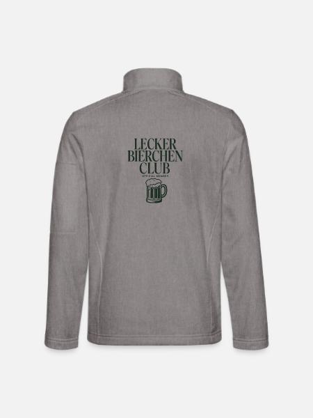 Lecker Bierchen Club - Unisex Softshelljacke - Grau meliert - Hinten