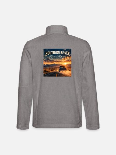 Southern Rover: Miles & Memories - Unisex Softshelljacke - Grau meliert - Hinten