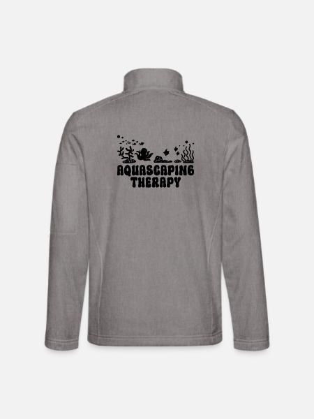 Aquascaping Spruch Humor - Unisex Softshelljacke - Grau meliert - Hinten