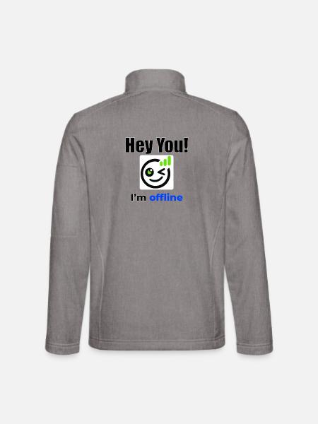 Hey du, ich bin offline, Icon Tee - Unisex Softshelljacke - Grau meliert