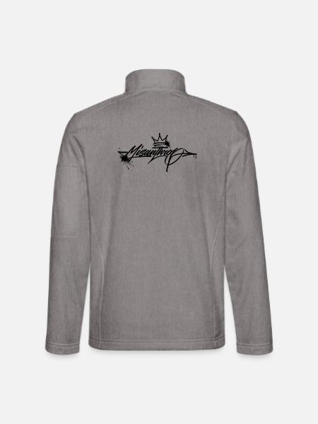 urban calligraphy - Unisex Softshelljacke - Grau meliert - Hinten