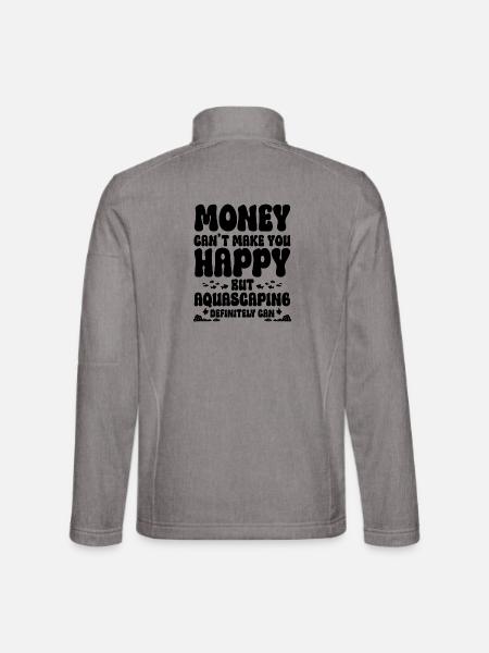 Aquascaping Spruch Humor - Unisex Softshelljacke - Grau meliert - Hinten