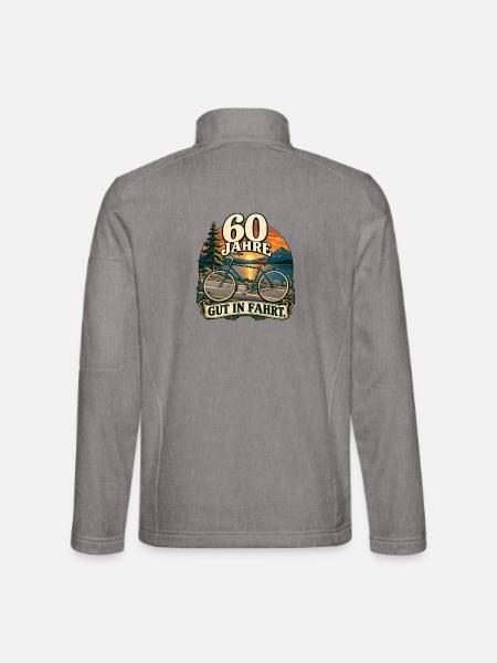 60 Jahre Gut in Fahrt - Unisex Softshelljacke - Grau meliert - Hinten