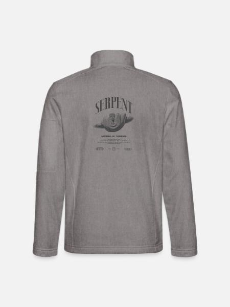 Green Tree Python Modern Reptile Keeper Streetwear - Unisex Softshelljacke - Grau meliert - Hinten