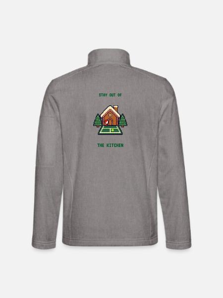 Stay Out Of The Kitchen Pickleball Christmas - Unisex Softshelljacke - Grau meliert - Hinten