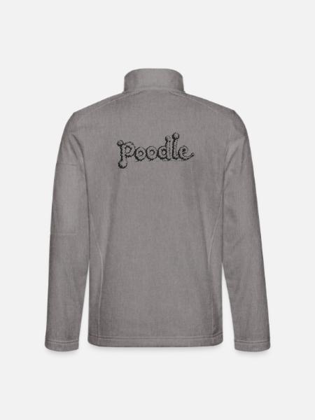 Poodle - Unisex Softshelljacke - Grau meliert - Hinten