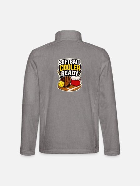 SOFTBALL COOLER READY Snacks - Unisex Softshelljacke - Grau meliert - Hinten