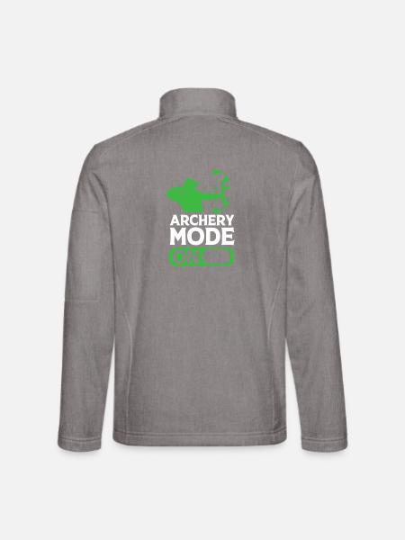 Bogenschießen Bogen Bogenschütze - Unisex Softshelljacke - Grau meliert - Hinten