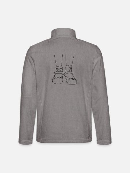 Süße Schuhe - Unisex Softshelljacke - Grau meliert - Hinten