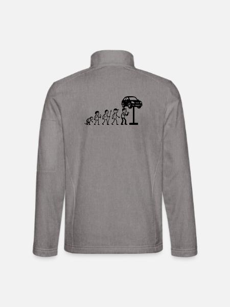  KFZ-Mechaniker Geschenkidee Tuning-Schrauber - Unisex Softshelljacke - Grau meliert - Hinten