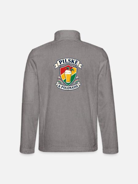 Pilske & Polonaise - Unisex Softshelljacke - Grau meliert - Hinten