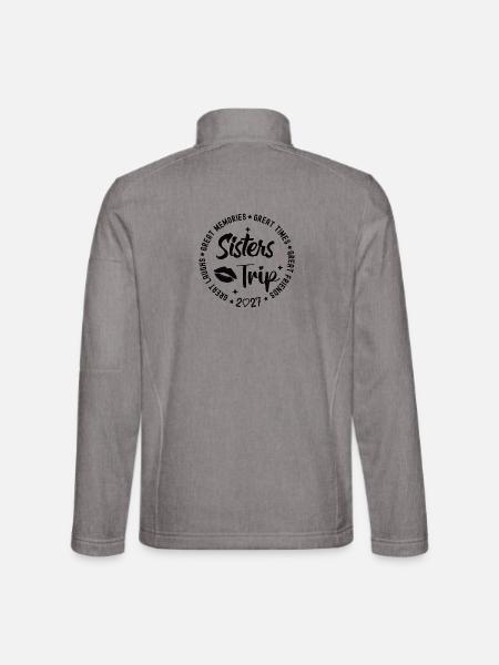 Sisters Trip 2027 Great Memories - Unisex Softshelljacke - Grau meliert - Hinten