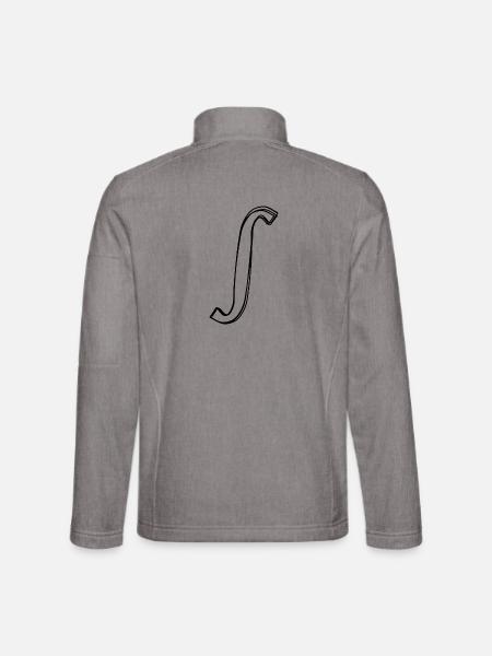 Integralzeichen handgezeichnet - Unisex Softshelljacke - Grau meliert - Hinten