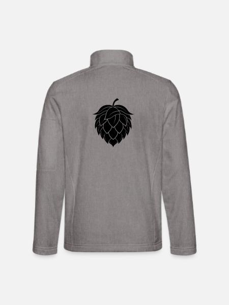 Hopfenbier - Unisex Softshelljacke - Grau meliert - Hinten