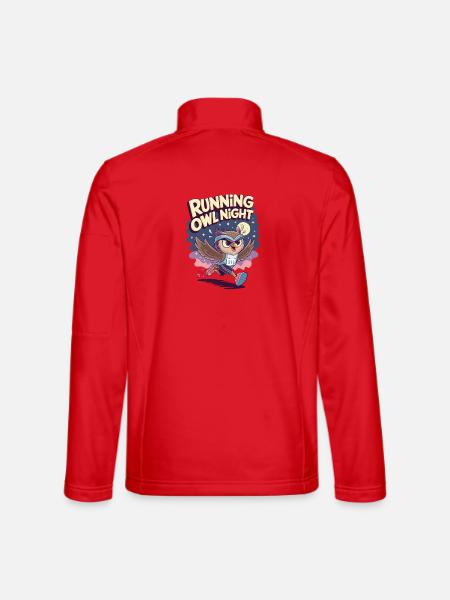 Running Owl Night - Unisex Softshell Jacket - red