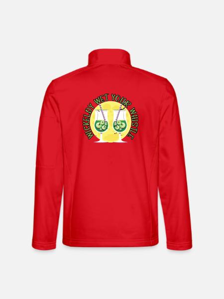 Böses Pfeifchen Barkeeper Halloween - Unisex Softshelljacke - Rot - Hinten