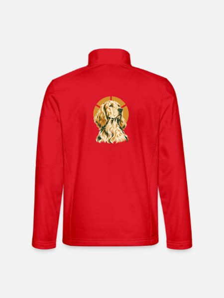 Englischer Zuspieler - Unisex Softshelljacke - Rot - Hinten