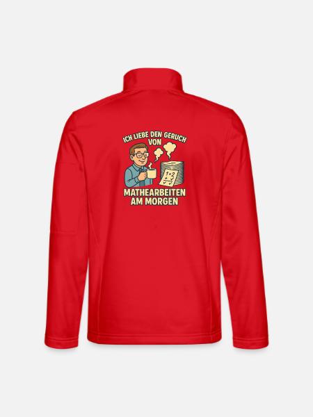 Matheduft am Morgen - Unisex Softshelljacke - Rot - Hinten