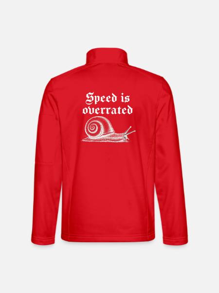 Geschwindigkeit wird überschätzt - Unisex Softshelljacke - Rot