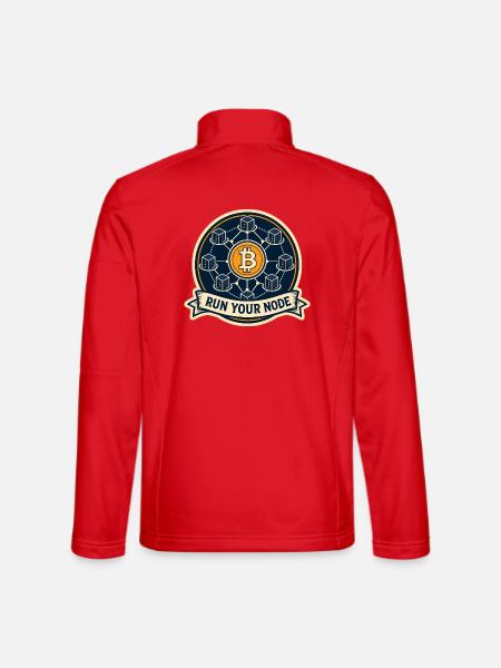 RUN YOUR NODE - Unisex Softshelljacke - Rot - Hinten