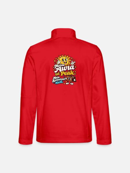 Sonne Peak Humor und Kontostand - Unisex Softshelljacke - Rot - Hinten