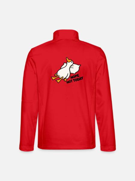 Nope Not Today – Lustige Ente mit Humor - Unisex Softshelljacke - Rot - Hinten