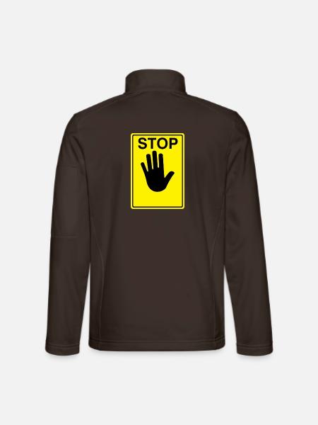 Stop Sign Logo - Unisex Softshell Jacket - chocolate brown