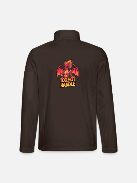 Too Hot To Handle - Unisex Softshell Jacket - chocolate brown - Back
