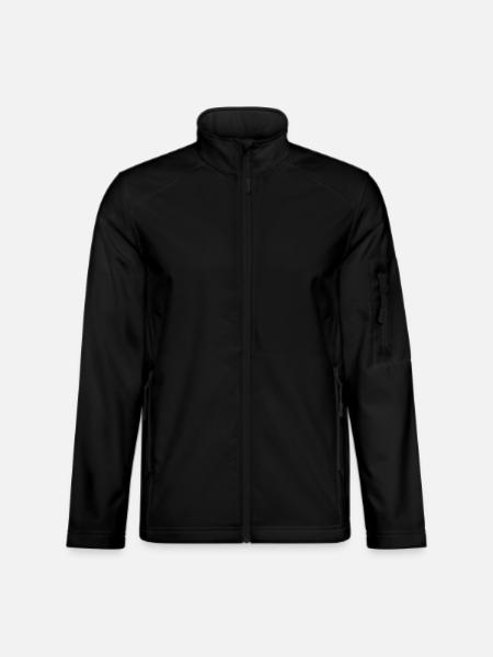 EU Maske. Europasterne. Europafahne. - Unisex Softshelljacke - Schwarz - Vorne