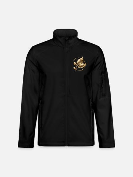Golden Leaf – Timeless Elegance - Unisex Softshelljacke - Schwarz - Vorne