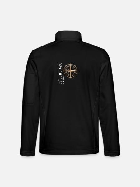 Borkum Koordinaten - Unisex Softshelljacke - Schwarz