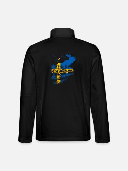 SWEDEN MOOSE - Unisex Softshell Jacket - black
