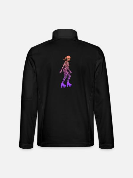 Rollschuh Roller Skating Mädchen Rollschuhe - Unisex Softshelljacke - Schwarz - Hinten