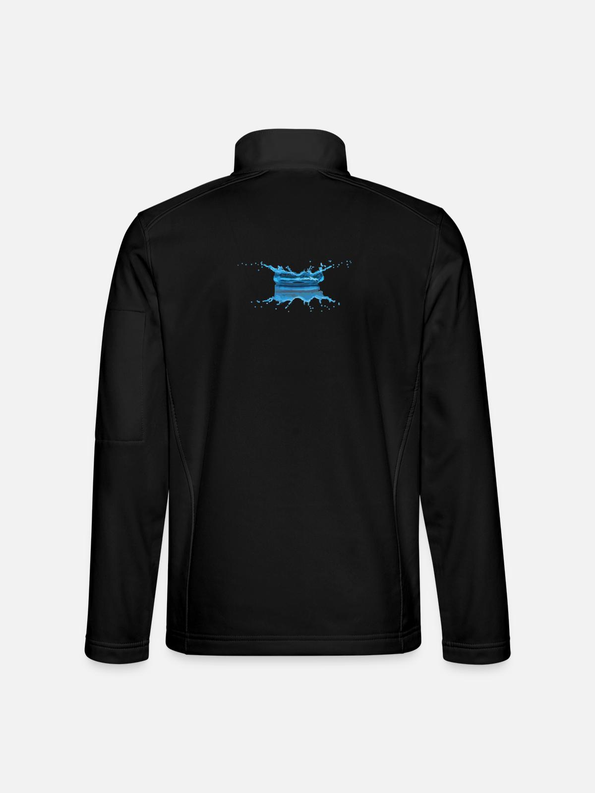 Water drop - Unisex Softshell Jacket - black - Back