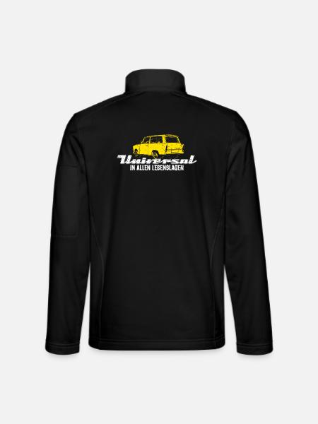 Trabi - universal gut - Unisex Softshelljacke - Schwarz - Hinten