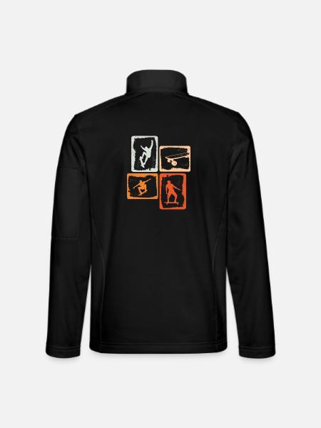 Skater Skaten Skateboard Kinder Skateboarder - Unisex Softshelljacke - Schwarz
