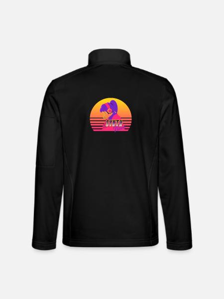 Synthwave Girl - Unisex Softshell Jacket - black
