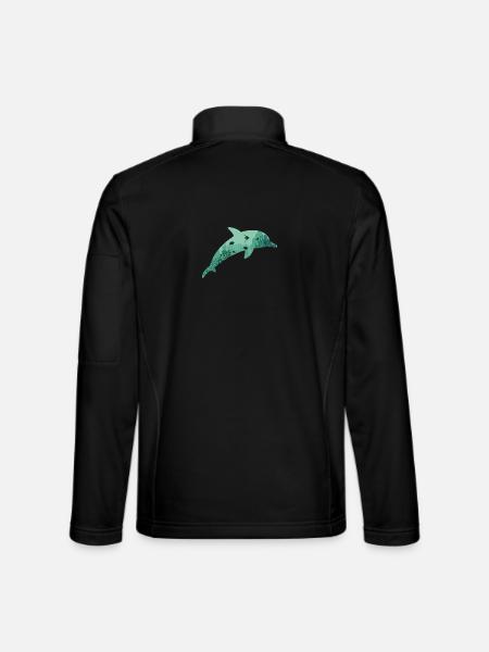 Delfin Delphin - Unisex Softshelljacke - Schwarz