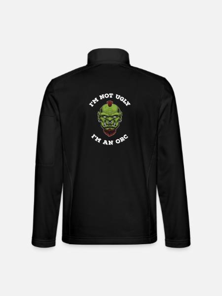 Nicht Hässlich Ich bin Orc - Unisex Softshelljacke - Schwarz - Hinten