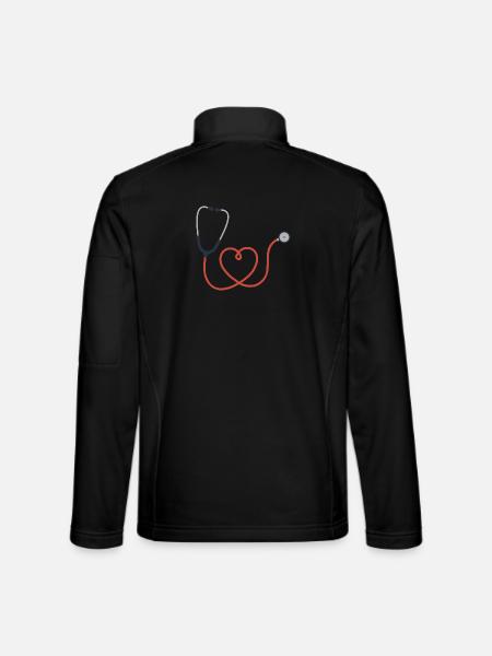 Stethoskop Logo Symbol Symbol - Unisex Softshelljacke - Schwarz - Hinten