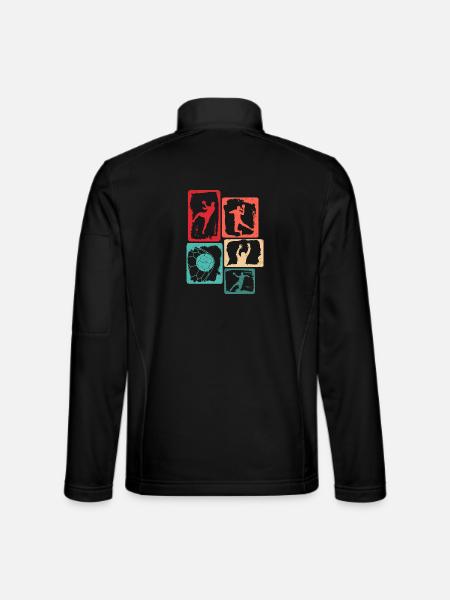 Handball Spieler Handballspieler Jungen Handballer - Unisex Softshelljacke - Schwarz - Hinten