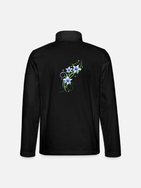 Blumen Lilien Garten Stauden Blüten Orchidee - Unisex Softshelljacke - Schwarz