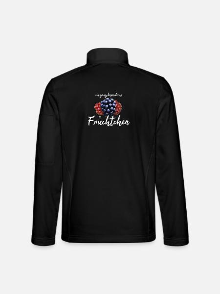 Früchtchen frech - Unisex Softshelljacke - Schwarz - Hinten