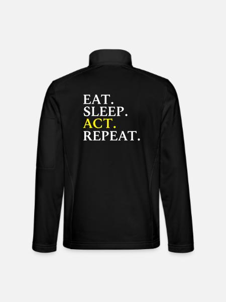 Schauspielen Darsteller Schauspieler - Unisex Softshelljacke - Schwarz - Hinten