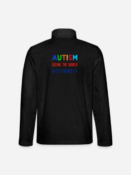 Autismus anders sehen - Unisex Softshelljacke - Schwarz - Hinten