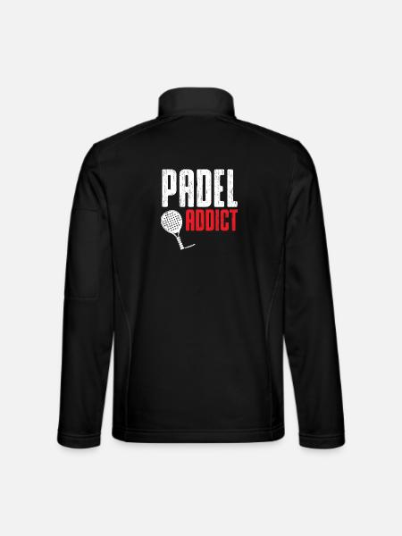 Padel Süchtig - Padel Tennis - Unisex Softshelljacke - Schwarz - Hinten